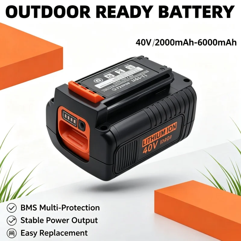 Baide 40V Lithium Battery 2000mAh‑6000mAh Built‑in BMS Protection Board Universal Battery For Outdoor Garden Equipment