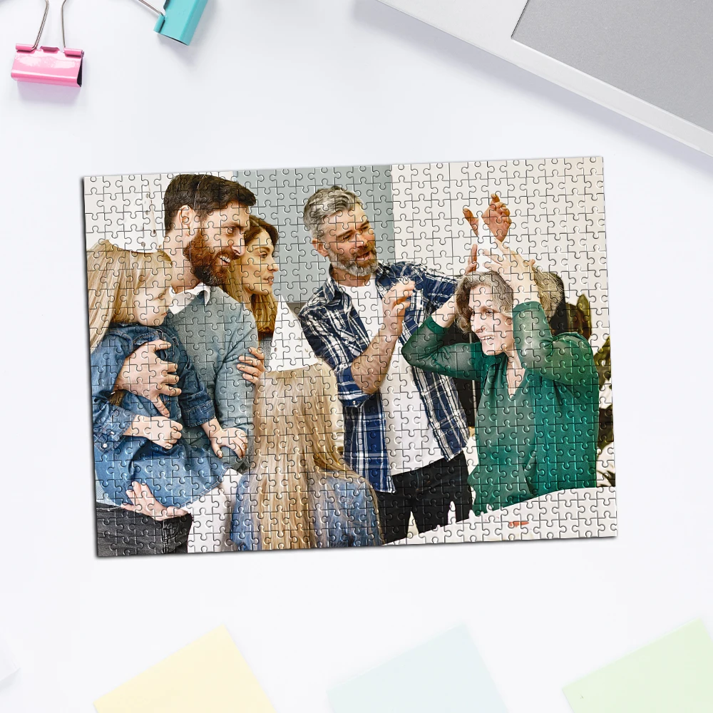 35/300/500/1000pcs Personalized Custom Photo Family Puzzle For Kids Decoration Collectiable Funny Adult Leisure Toys