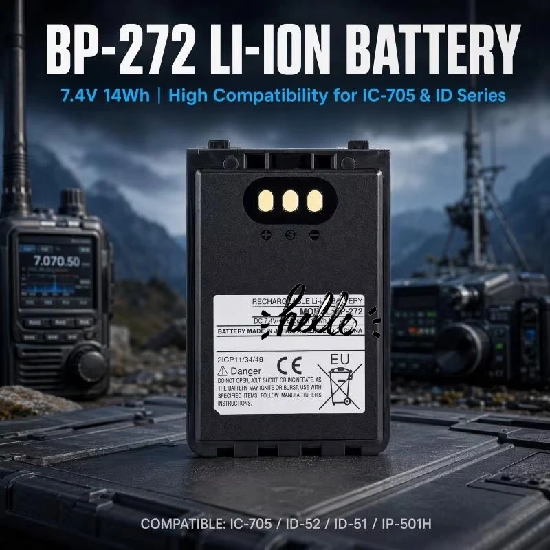 Bateria de substituição de iões de lítio para Icom IC-705 ID-31 ID-31E ID-51 ID-51E ID-52 IP-100H IP-501H IP-503H Walkie Talkie BP-271 BP-307