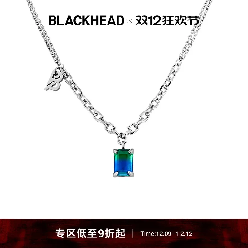 [Same as Li Stani] BLACKHEAD/blackhead pendant necklace two-color gradual change original Ren Jialun same style