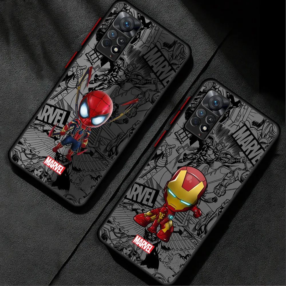 Etui Marvel Spiderman Groot do Xiaomi Redmi Note 9 10S 8 Pro 10 Pro 12 Pro 11S 9S 7 11T 8T 12 Pro Coque, odporne na wstrząsy pokrowiec