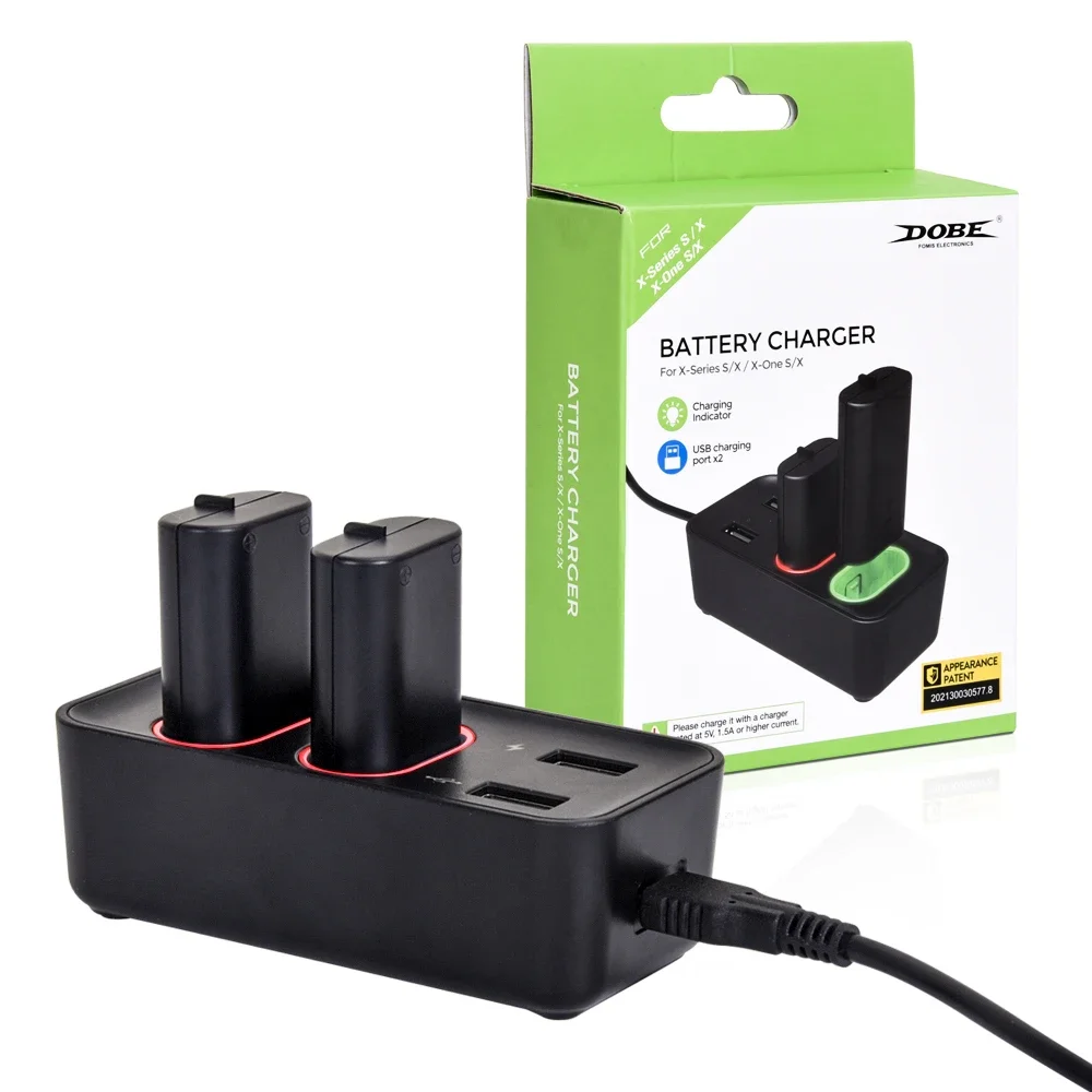 Dual Charger Xbox Series + 2 Rechargeable Batteries