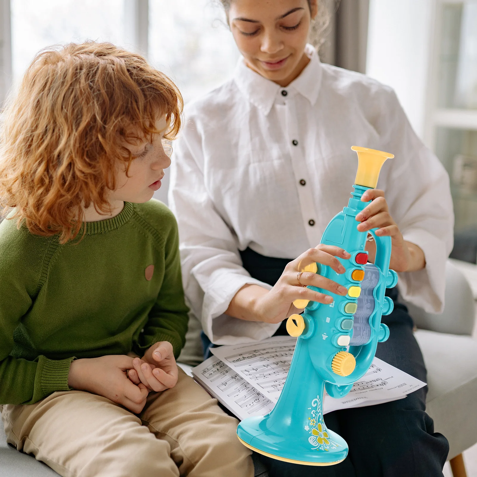 

1Set Kids Trumpet Educational Learning Instrument Creative Mini Simulation Children Music Enlightenment Wind Instrument Plastic