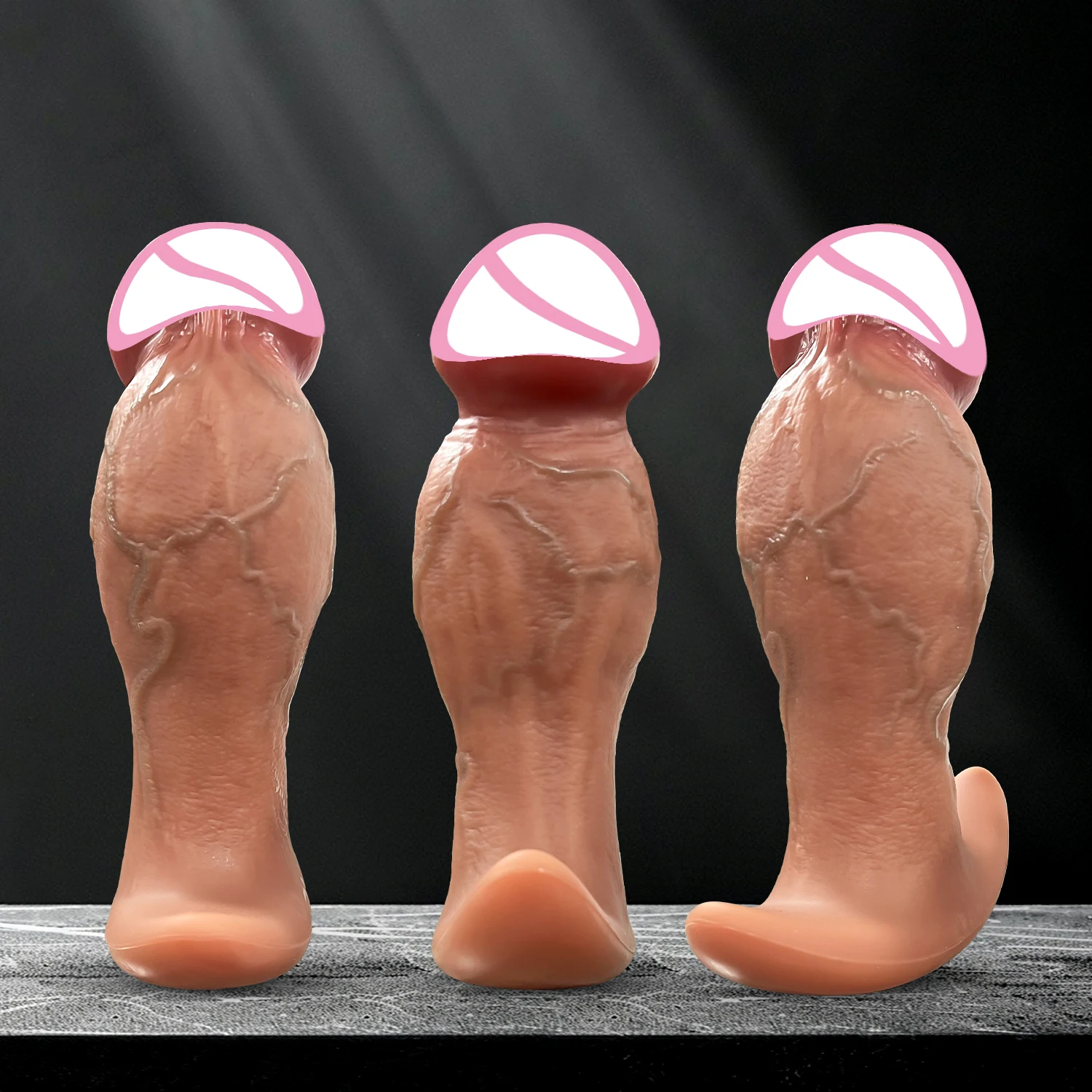 ضخمة الجلد قضيب جلدي دسار جهاز تدليك للبروستاتا سيليكون واقعية مثير القضيب الكبار الشرج معدات الاستمتاع واللعب الجنسي المتضخم حزام على دسار #4