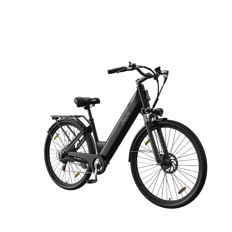 Custom Urban Commuter 7-Speed 250 Watt 36 Volt 13 Ah Disc Brakes Lightweight Alloy Frame Digital Lithium Battery Electric Bike