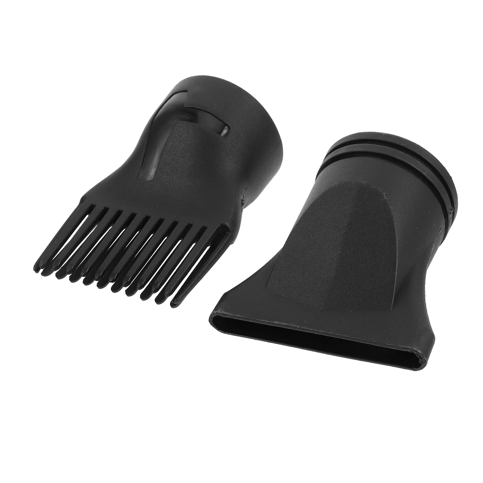 

2 Pcs Blower Tube Air Collector Comb Hair Dryer Nozzle Attachment Accessories Curls Plastic Flat Travel Barber Shop