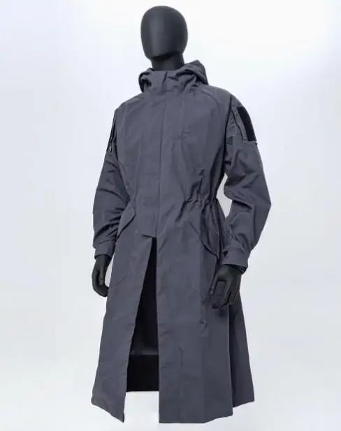 TRN-Tactical Crepe Shirt, Improved Cotton Imitation Linen, Smock Coat, Long Trench