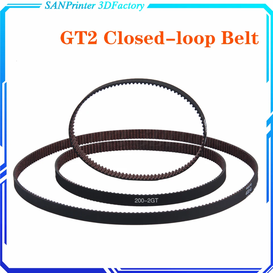 

3D Printer Parts GT2 6mm Closed Loop Rubber with Anti-Slip Timing Belt 200mm 280mm 300mm 400mm 2GT Belts