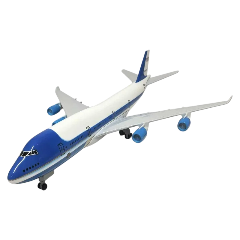Boeing 747 Air Force One 1/400 Scale Diecast Metal 21cm, Plane Model, Gift for Kids, Collectible for Adults, Miniature Items