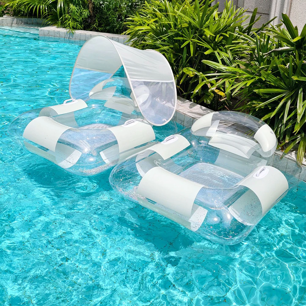 1 Pcs Inflatable Pool Floats Floating Water Mat Mesh Lounge Raft Swim Tube Hammock for Adults Beach Lake Summer Relaxation