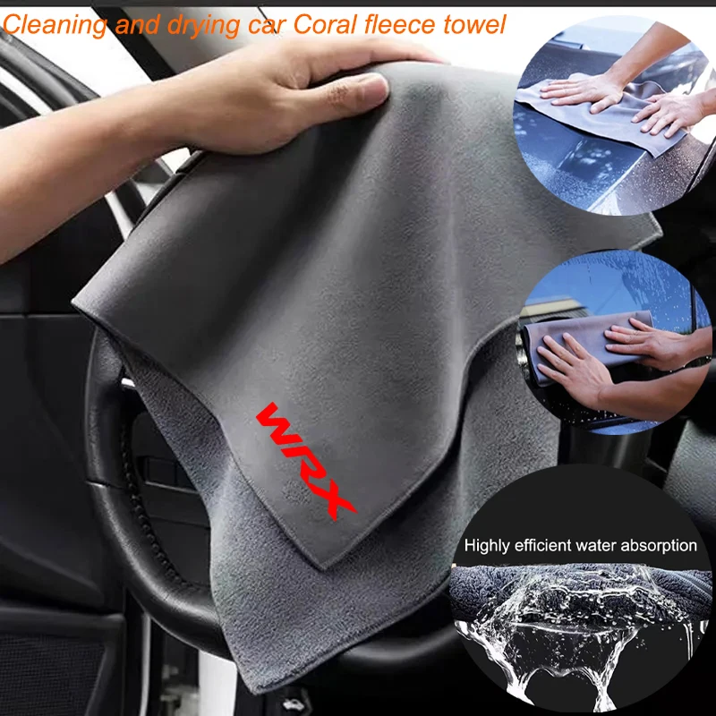

Car Cleaning Towel Double-Sided Coral Velvet Suede Car Wash Towel For Subaru WRX Impreza Legacy BRZ Forester XV Car Accessories