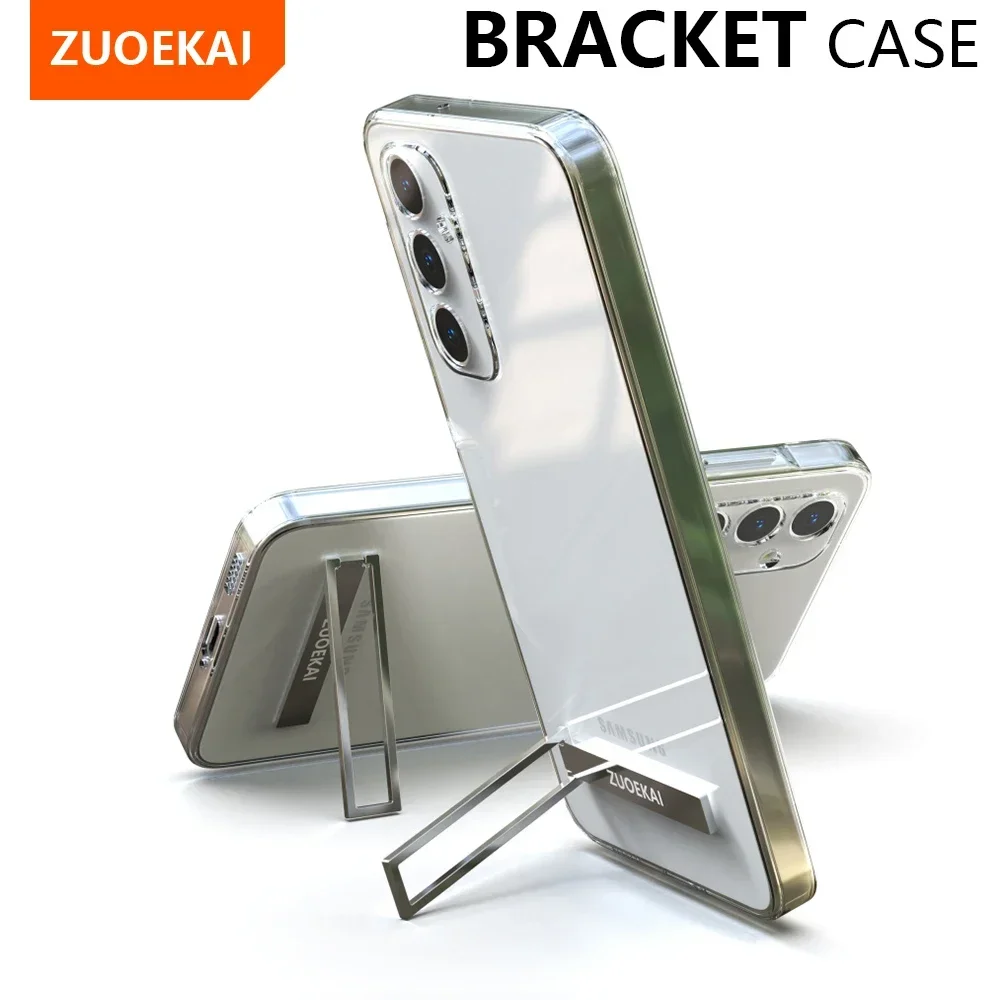 ZUOEKAI For Samsung Galaxy A55 A32 A52 A53 Bracket Case A54 A12 A35 A15 A34 A14 A50 support Cover stand Back Protective Housing