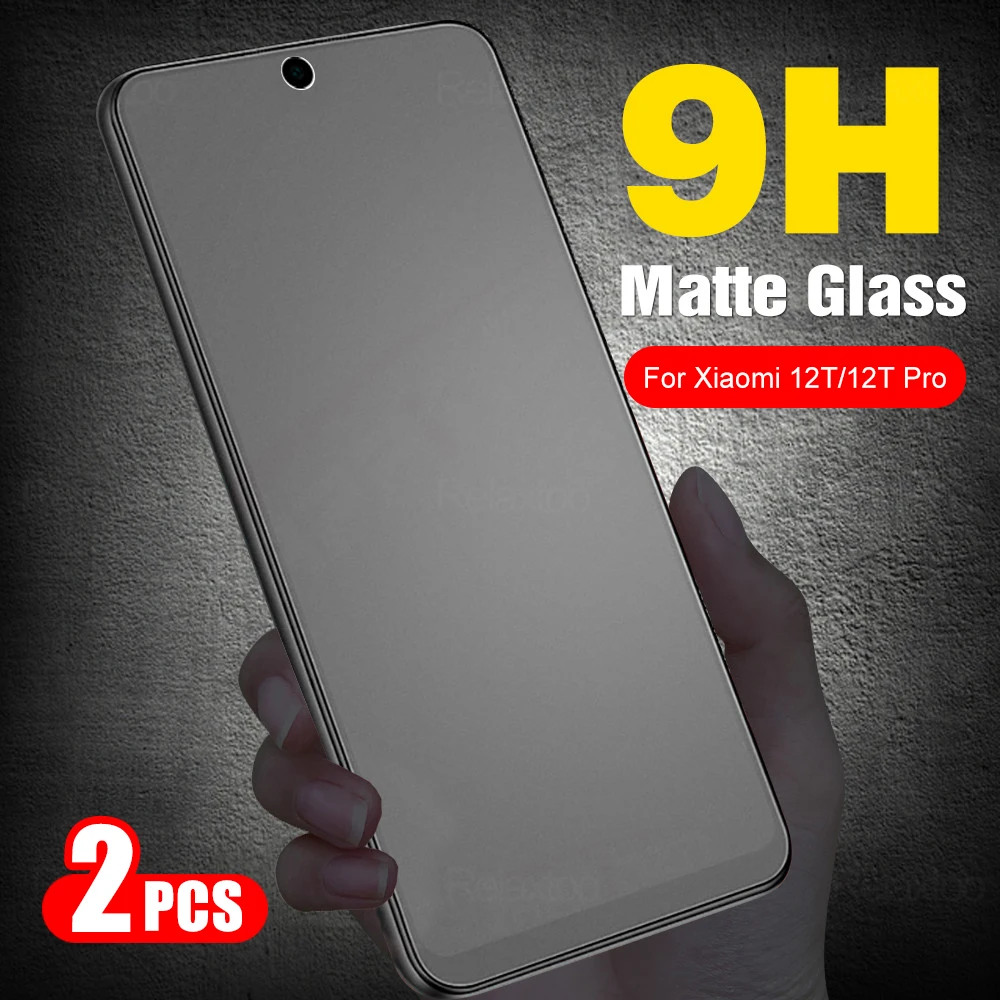 2PCS 9D Matte Frosted Tempered Glass for Xiaomi 12T Pro Xiomi Mi 12 T Mi12T Anti-Fingerprint Screen Protectors Film Guard Cover