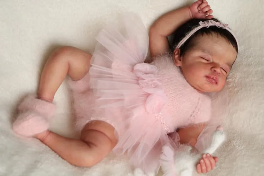 NPK 20인치 미완성 무도색 DIY 핸드메이드 DIY 부품 리본돌 키트 코코 슬리핑 베이비 신생아 바디 포함