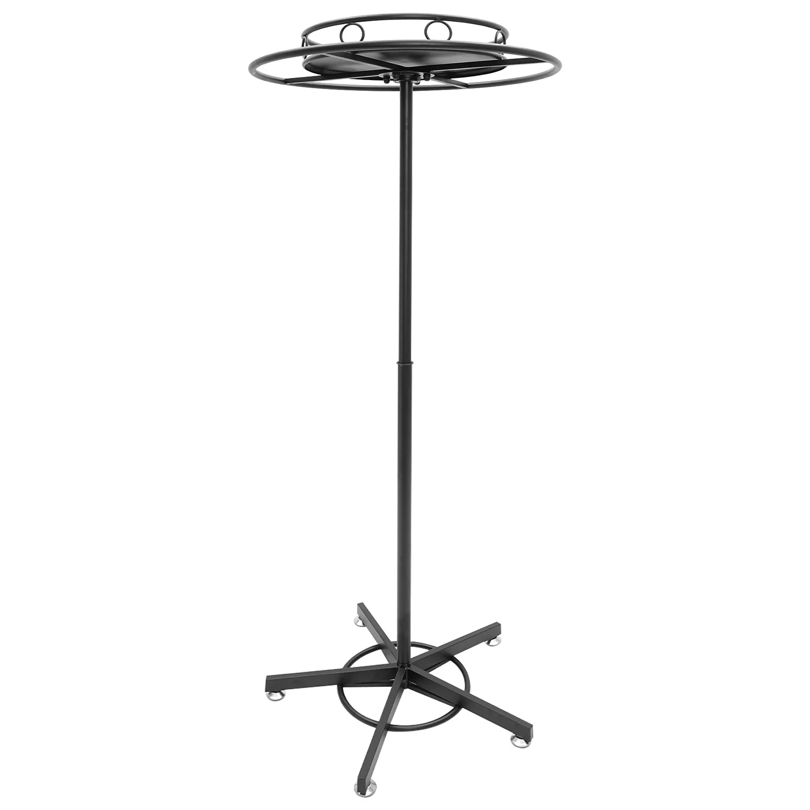 

Floor Standing Rotatable Clothing Rack 360° Rotation Adjustable Hanging Height 1.03-1.53 m