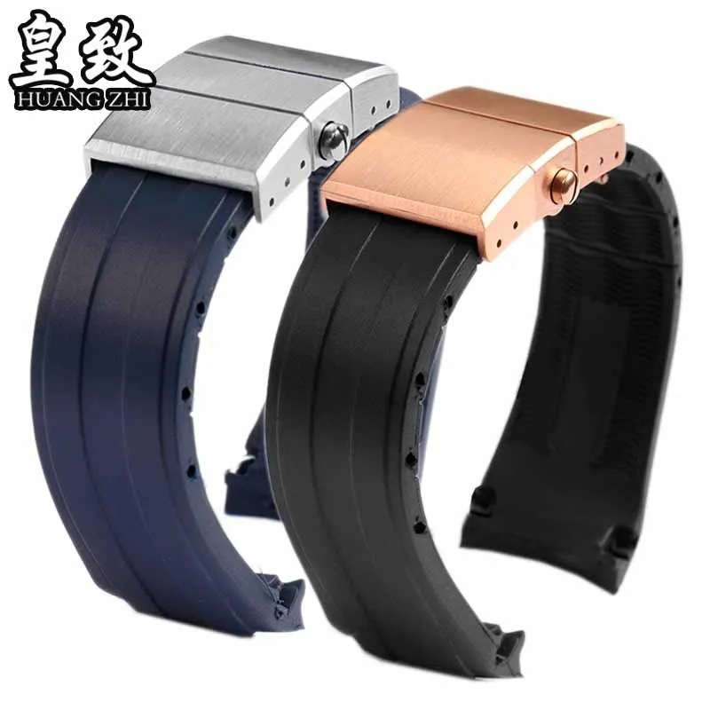 Para navegador Mido M 026430 A M 026608 Una estrella de mar M 011430 Correa de reloj Ruber con extremo curvado para hombre, correa de silicona de 22mm, pulsera Citizen