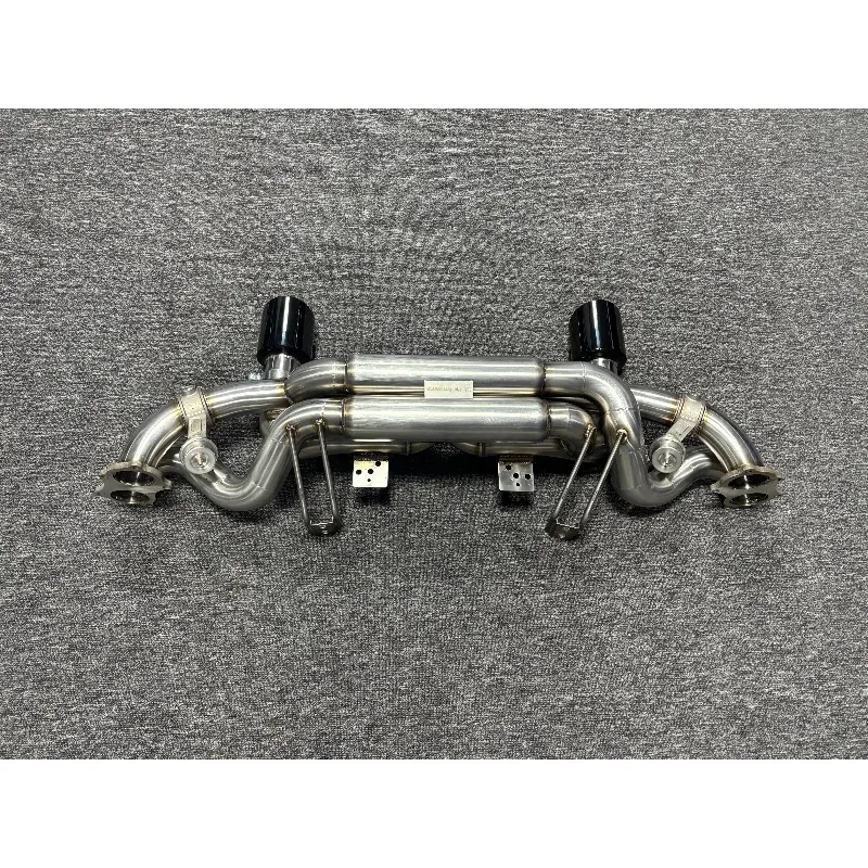 Exhaust System of Stainless Steel with Vacuum Valves for Porsche 718 GT4 4.0L Remote Control