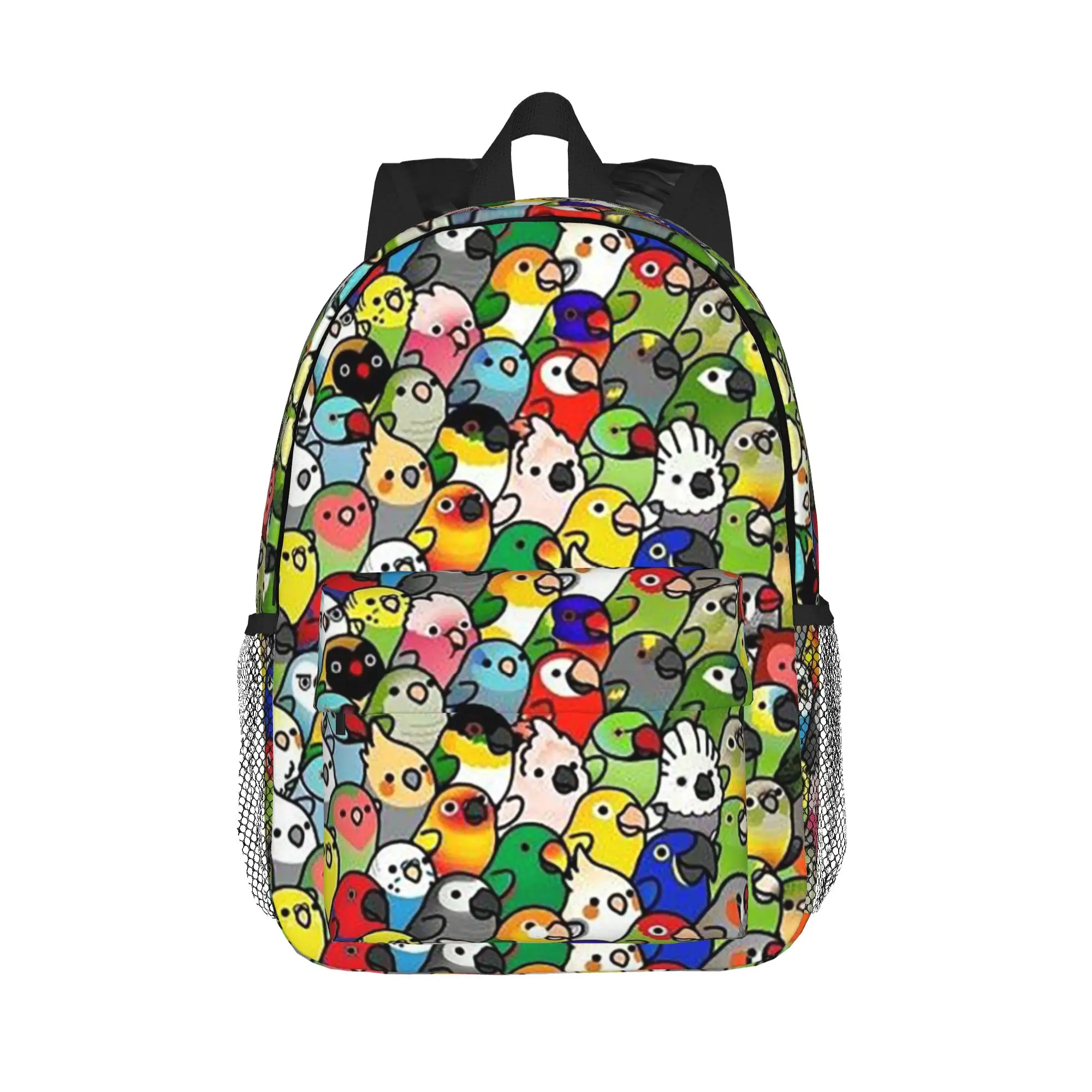 Birds Cockatiel Budgie Parrot   Backpack Hot Sale Daypack Large Capacity Boy Girl BookBag Shoulder Bags for Men Women School Bag