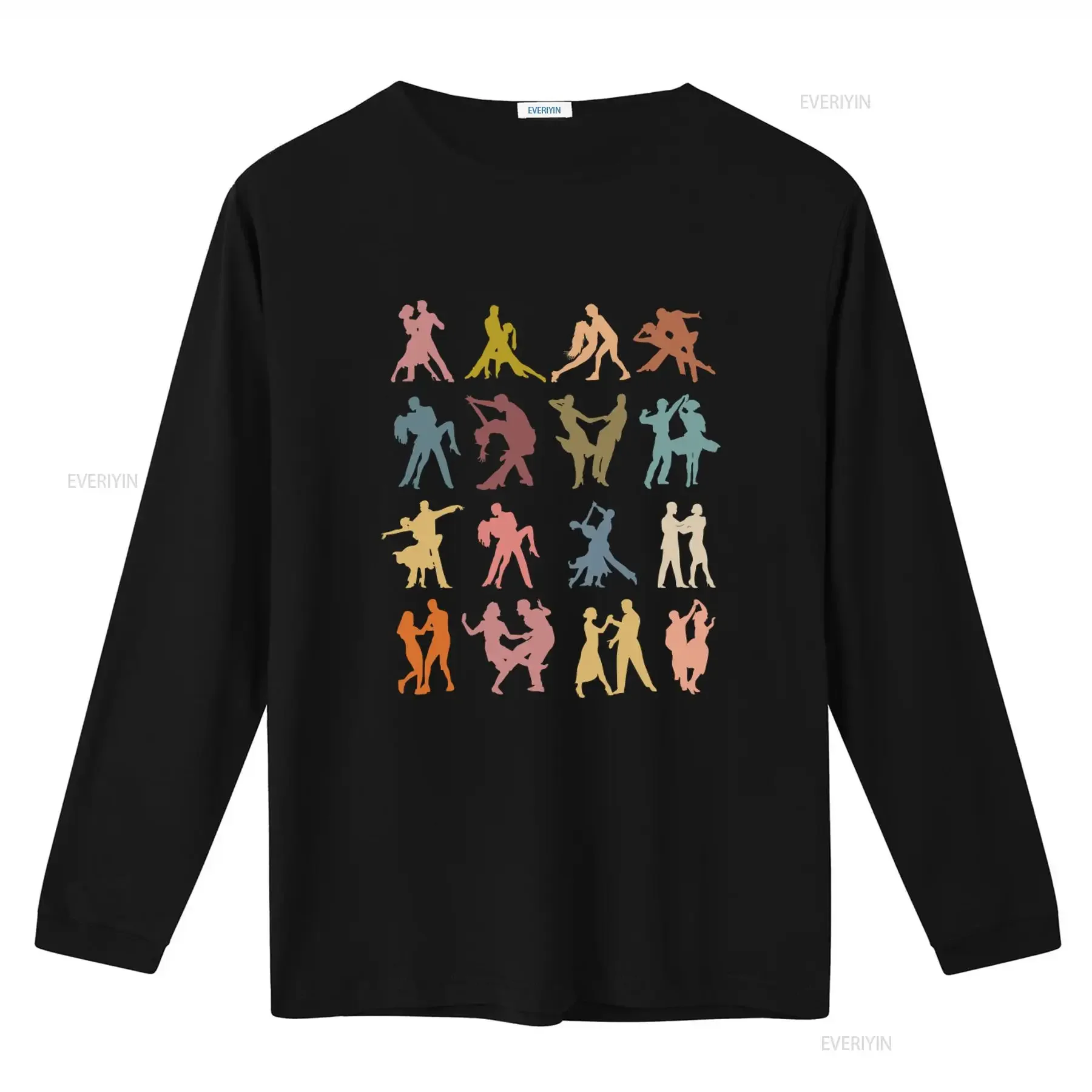 Stylish Dancer T Shirt with Salsa Rumba Merengue Tango Fashion Waltz Cha Swing Foxtrot Prints for Dance Lovers vintage Washed