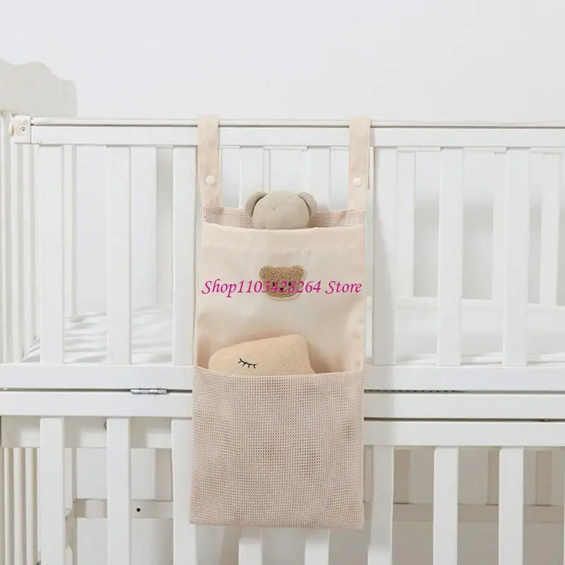 Portable Crib Hanging With Ventilated Mesh Compartments Durable Hook Suitable for Diaper Storage Baby Travel