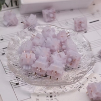 Wuhai Jelly Purple Mute Switch 5pin HP Tactile For Mechanical keyboard Silence Switch Short Silica Gel POMTPU Axis Factory lubed