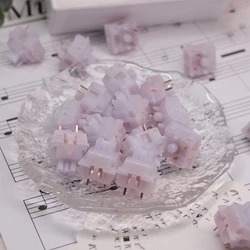 Wuhai Jelly Purple Mute Switch 5pin HP Tactile For Mechanical keyboard Silence Switch Short Silica Gel POMTPU Axis Factory lubed