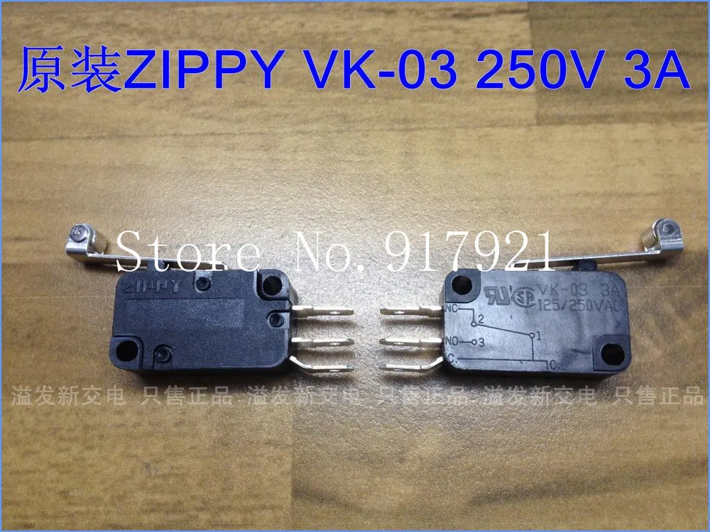 [ZOB] The original Taiwan ZIPPY VK-03 imported long round micro switch / limit / switch 3A250V  --50pcs/lot