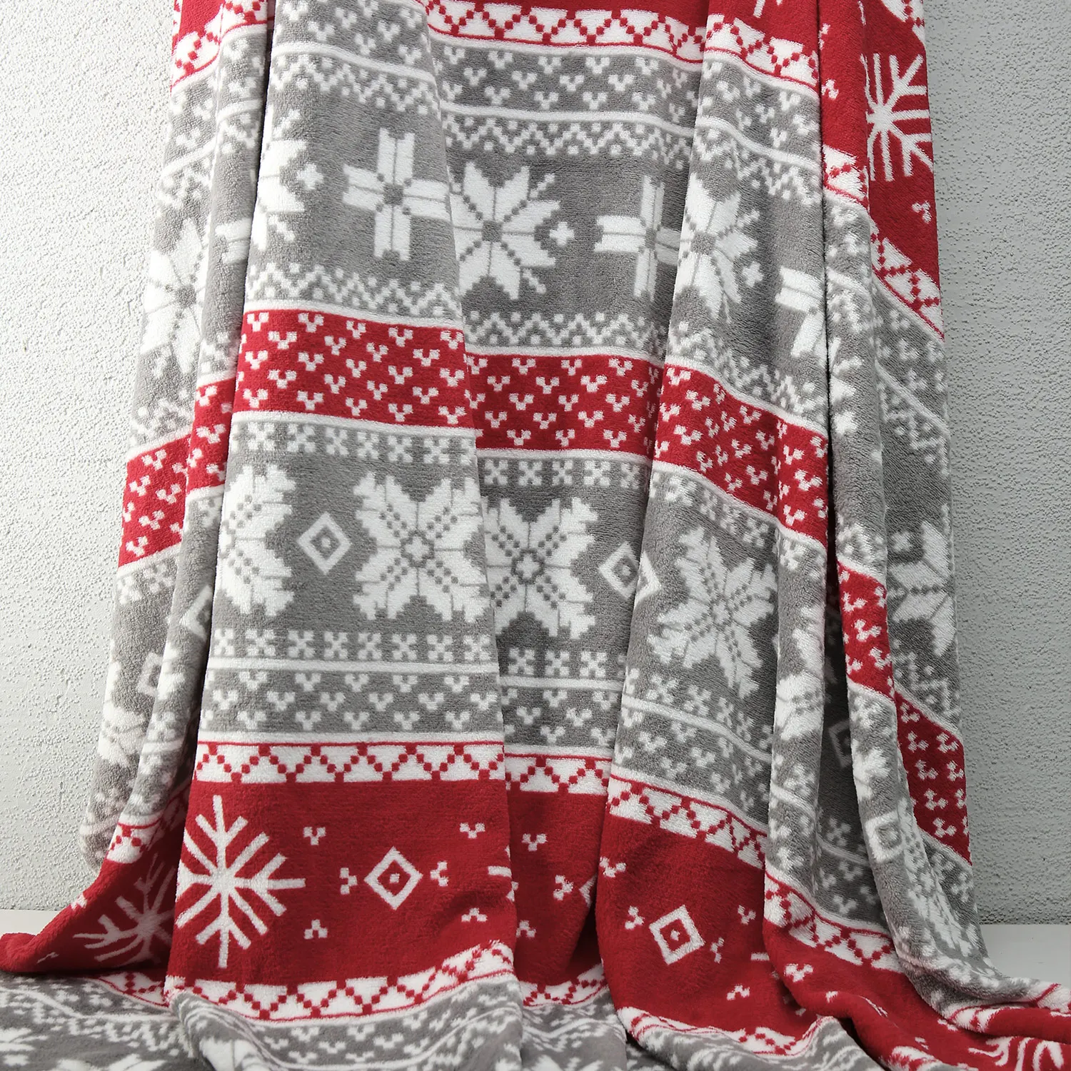 ผ้ากำมะหยี่พิมพ์ลายคริสต์มาสสองด้านขนาด 160x50 ซม. เหมาะสำหรับชุดนอน เสื้อผ้า ตุ๊กตา และงานเย็บผ้า DIY