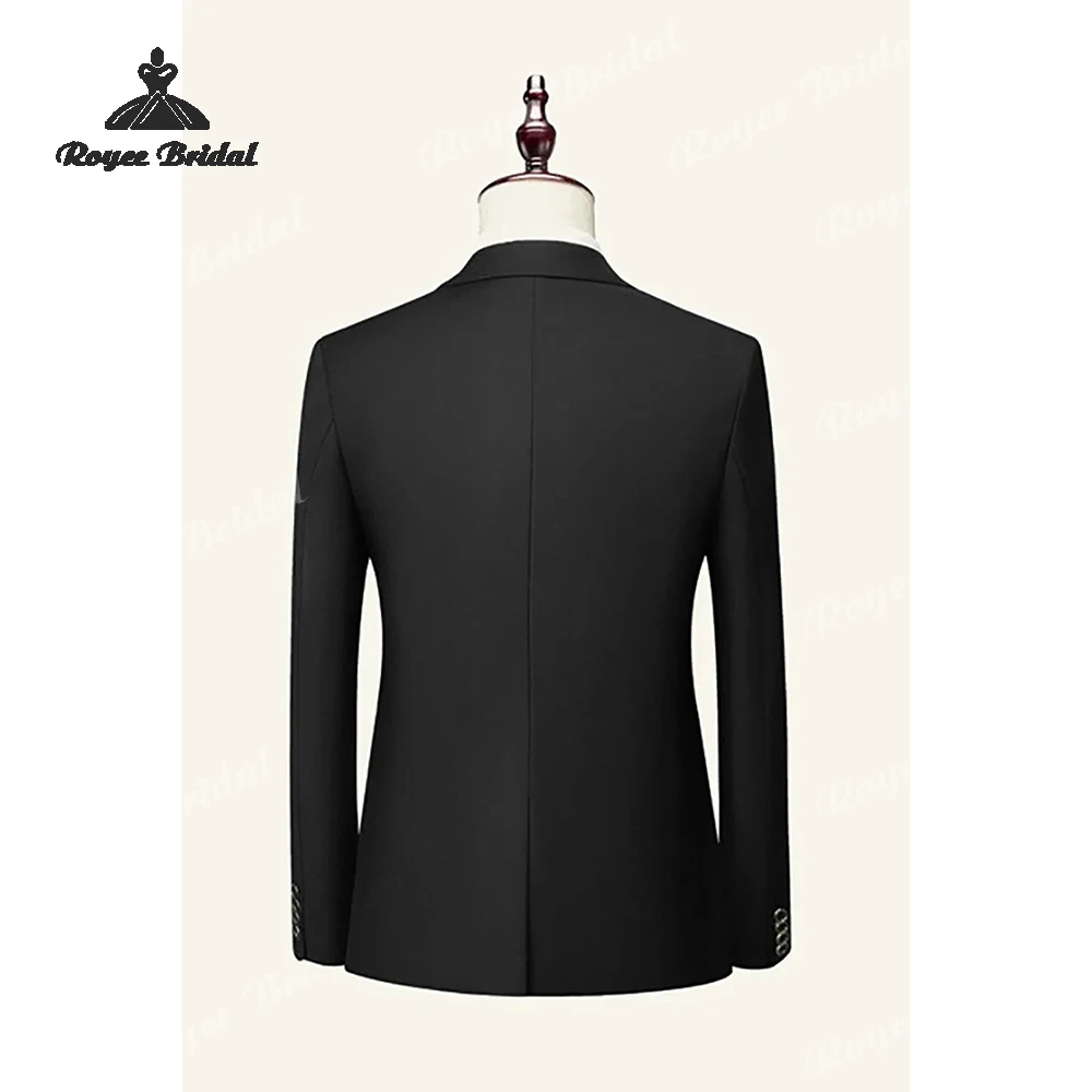 Three Piece Single Breasted Men's Wedding Suit 2026 Notched Lapel Evening Business Suit Customized trajes para hombre