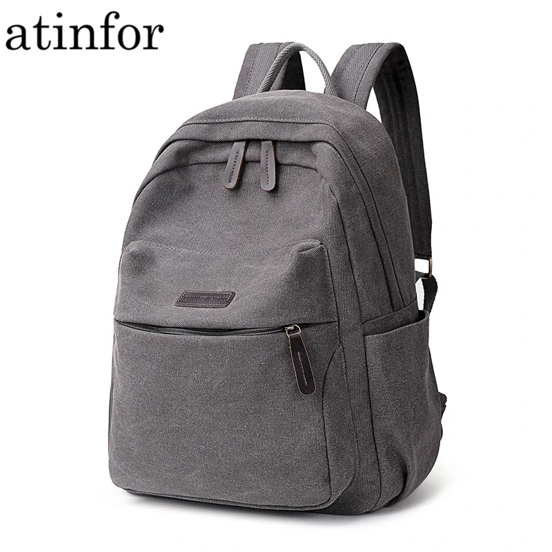 atinfor Vintage Canvas Small Backpack Women Travel Backpacks School Rucksack for Lady