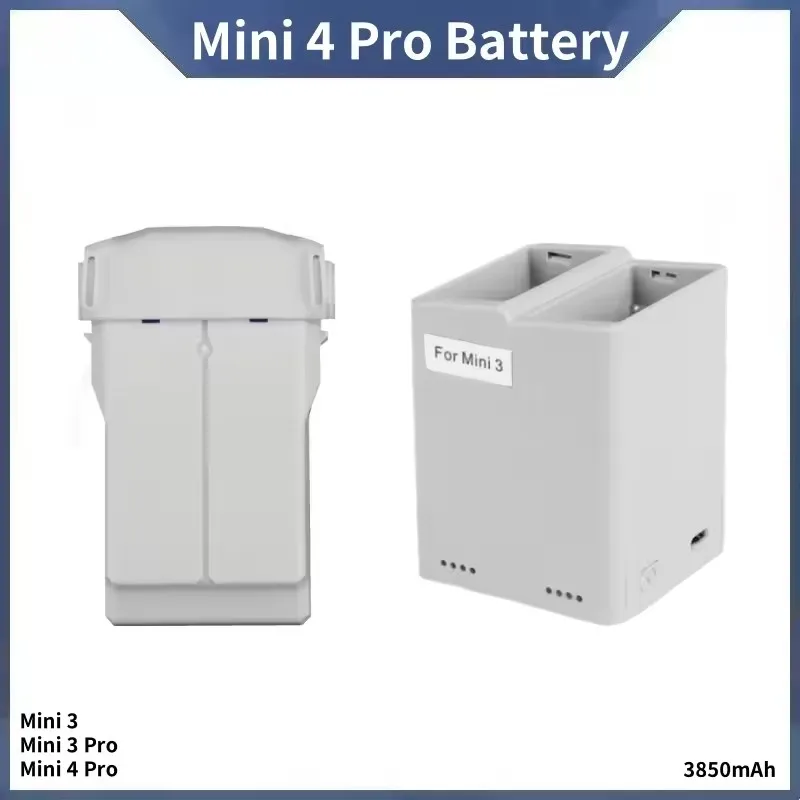 For Mini 4 Pro Battery Plus 3850mAh Flight Time 47 Minutes Compatible with Mini 3 Pro Intelligent Flight Battery Fly More Kit