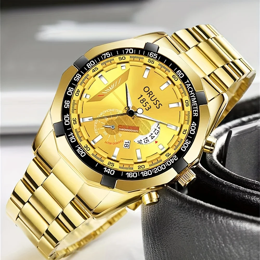 

Men's Classic watch 40mm large dial Fashion Business Watch Hands Calendar Men's watch durable upscale