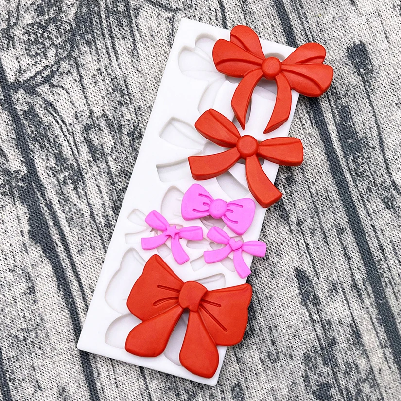 Bows Valentine's Day Silicone Sugarcraft Mold Resin Tools Cu