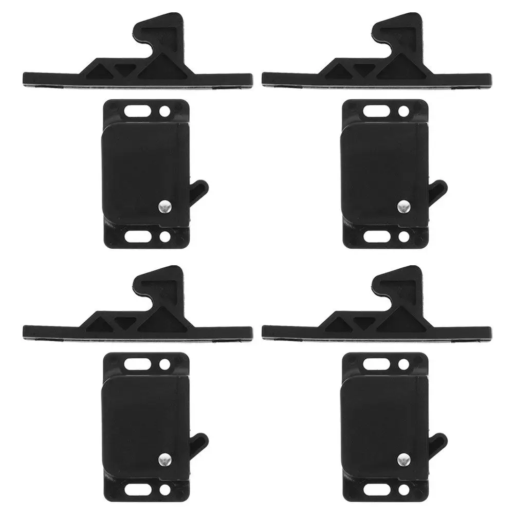 4Set Side Mounted Grabber Latches Cabinet Door Catch Universal Push to Open Locks for Rv Camper Marine Kitchen Drawer Door