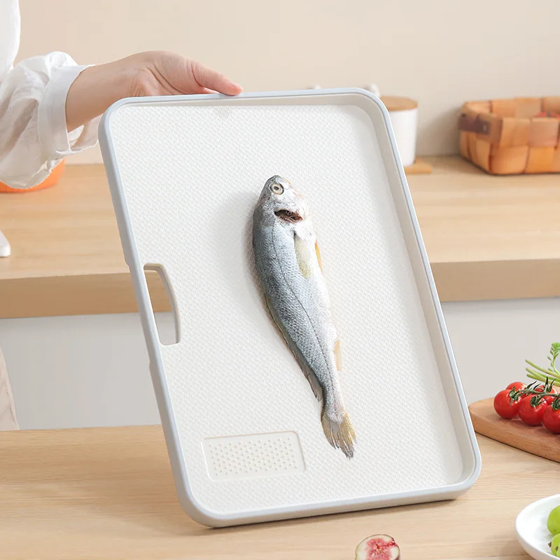 Creative plastic anti slip double-sided cutting board