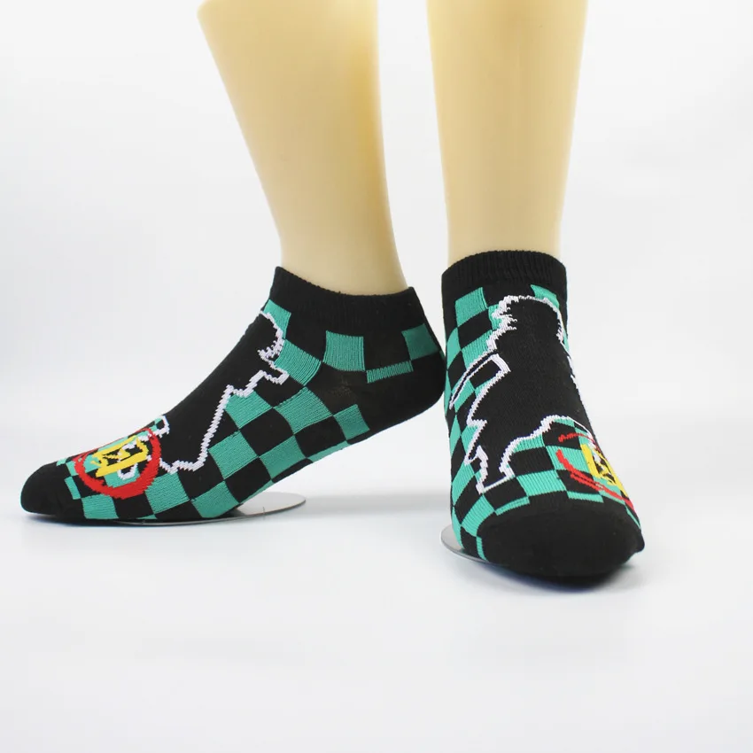 Anime Demon Slayer Kimetsu No Yaiba Sock Short Socks Cosplay Prop Cartoons Anime Kamado Tanjirou Kamado Nezuko Cotton Socks Hall