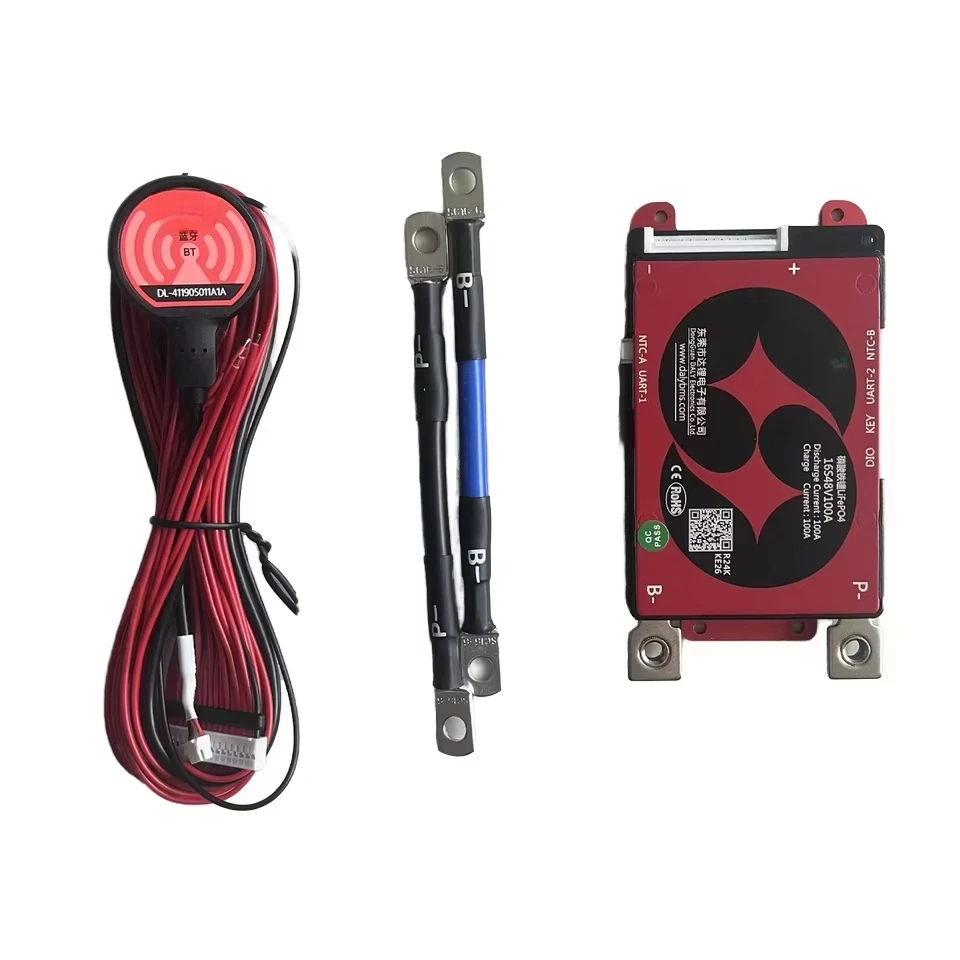 Smart 16S 48V 100A LiFePO4 BMS – Metal Case, Bluetooth, for Prismatic/Pouch/18650 LFP Cells