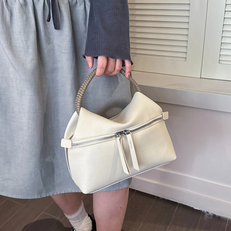 PU Leather Short-handle Bag Luxury Designer Women's Daily Commuting Shopping Shoulder Bag Versatile Square Handbag for Ladies
