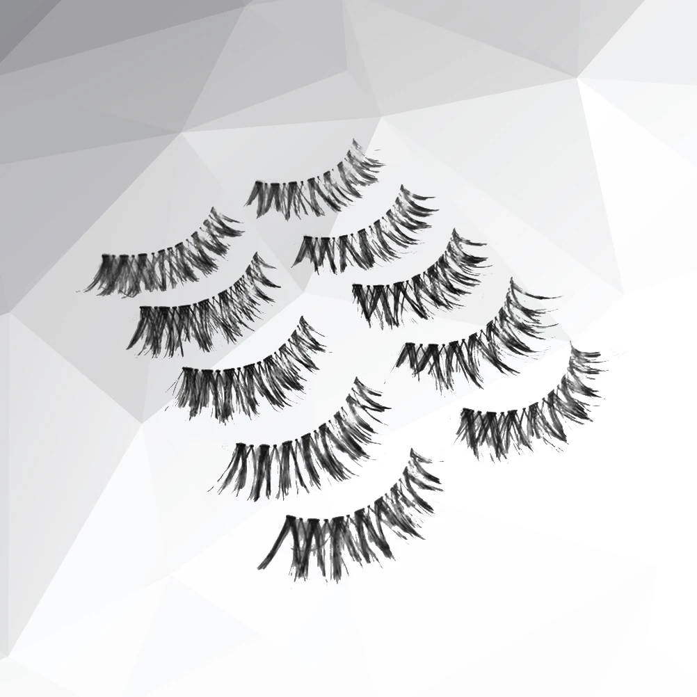 

False Eyelashes Natural Long Thick Lashes Eye Makeup Extension Women Daily Party Wear Comfortable Safe Dense Cross Style