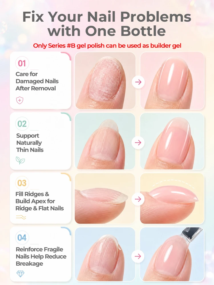 Nailpop Nagellack Gel Polish Builder All-in-One 20 Farben Sommer Trendiges Nagelgel Nagelstudio-Kunst Einfache DIY-Nagel-Maniküre 1 Stück – Detail 4