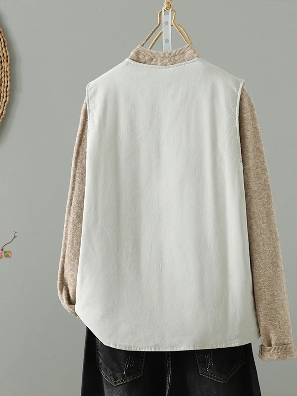 سترة قطنية نسائية فنية للخريف والشتاء Thiened مستديرة Ne بزر واحد للإغلاق لون نقي للتنقل Sle Faionable