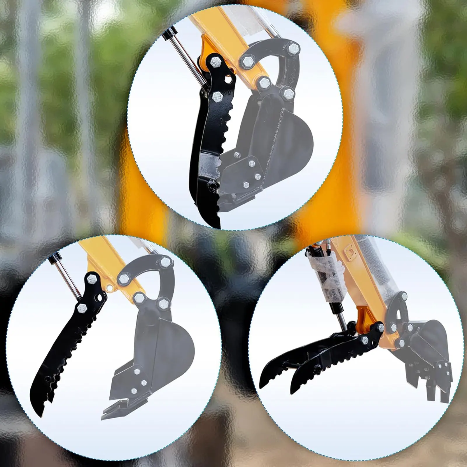 Hydraulic Thumb Clip Hydraulic Thumb Clip Mn Steel Mini Excavator Single Hole Hydraulic Thumb Clip with M14 Hose