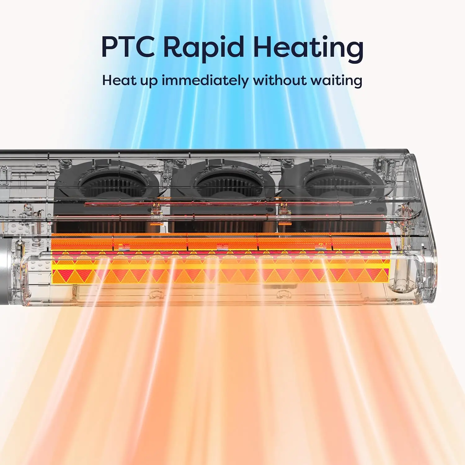مجموعة مروحة وسخان محمولة جديدة لعام 2025، سخان طاولة صغير RV، تسخين سريع PTC، حماية السلامة #5
