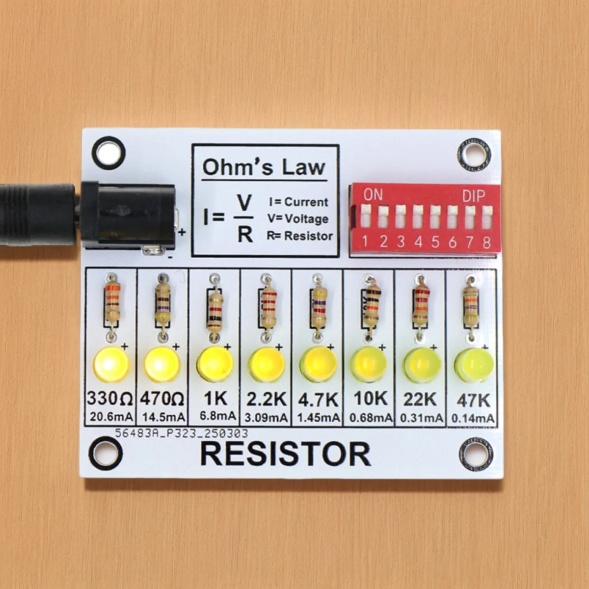 Ohm Law Soldering Practice Kit DIY Electronic Circuit Project Resistor Learning Board Learning Electronics Training Board
