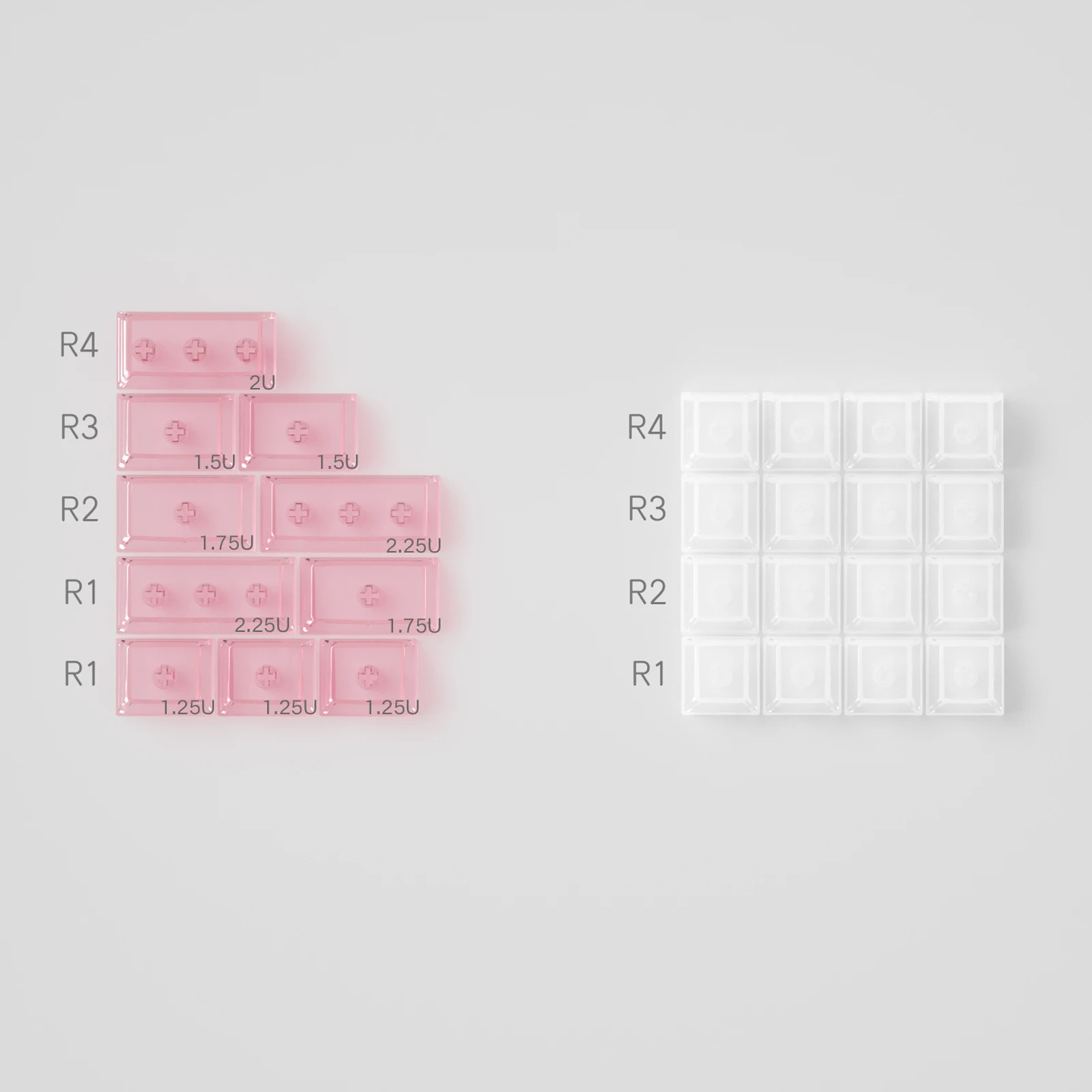 

26 PCS Fog Transparent PC Keycaps Novelties blank Cherry Profile RGB Matte supplement key Caps for MX Mechanical keyboard