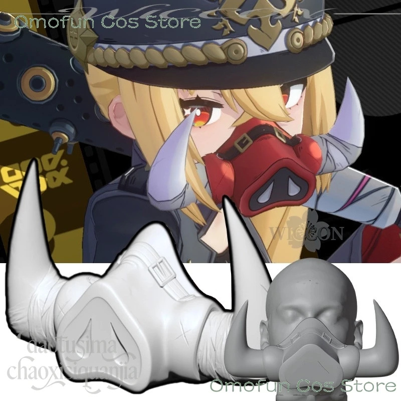 

Game Zenless Zone Zero Cosplay Luciana Auxesis Theodoro De Montefio Pig's Snout Furry 3D Polylactic Acid Mask Props Accessories