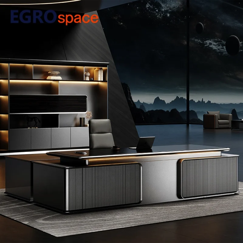 Ceo Luxury Executive Desk Furniture L Shape Modern Organizer Director Design Office Manager Table