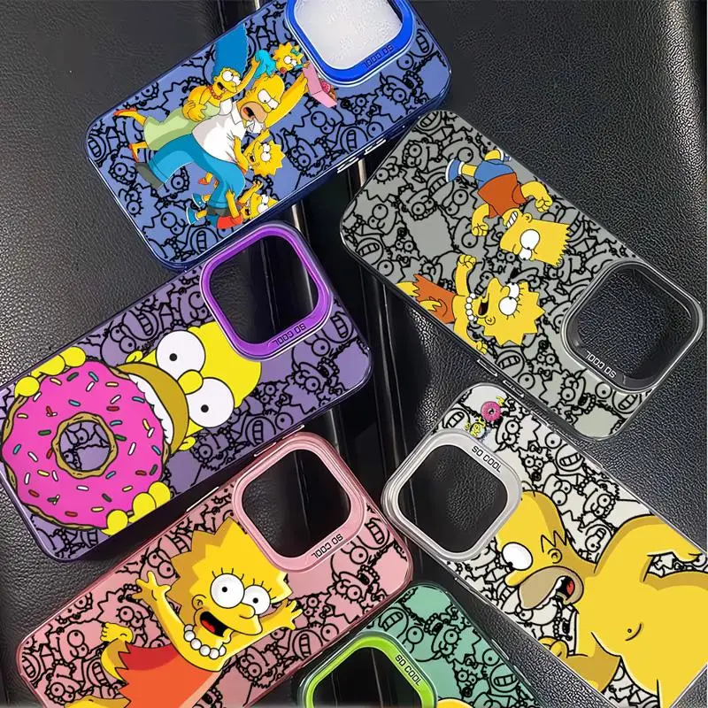 Cartoon Case for S-SimpsonS Family  Samsung A73 A72 A55 A54 A53 A35 A34 A33 A32 A30 A24 A23 A22 A14 A05 4G 5G Matte Shockproof