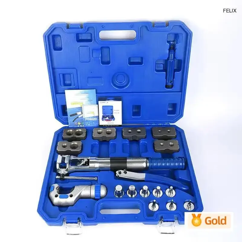 

WK-400 2 in 1 Hydraulic Tube Expander Flaring Tool Kit for 3/16 1/4 5/16 3/8 1/2 5/8 3/4 7/8 inch Set mouth cup mouth 2 in 1