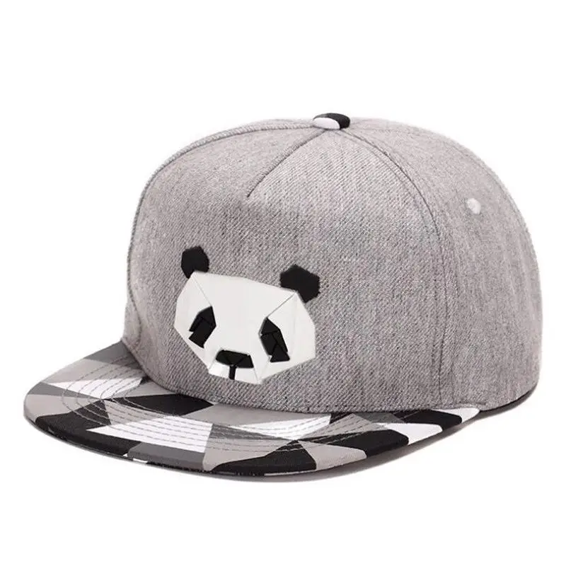 Fashion spring summer lovers baseball cap hip hop Street dance caps male Ms cute panda rubber snapback hats sports leisure hats